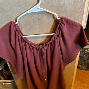 Burgandy top